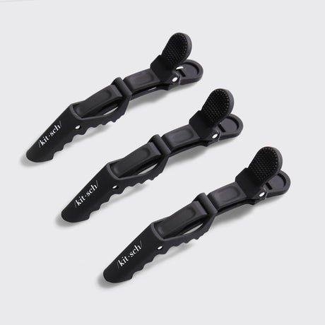 No Slip Crocodile Clip 3pc - Black KITSCH