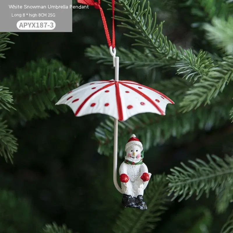 Nordic Iron Christmas Hot Air Balloon Parachute Ornaments Cozy Pines