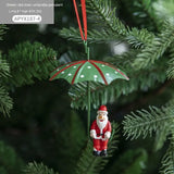 Nordic Iron Christmas Hot Air Balloon Parachute Ornaments Cozy Pines
