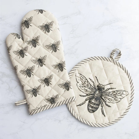 Oven Mitt And Pot Holder - Bee (Pk/04 Ast) Audrey's