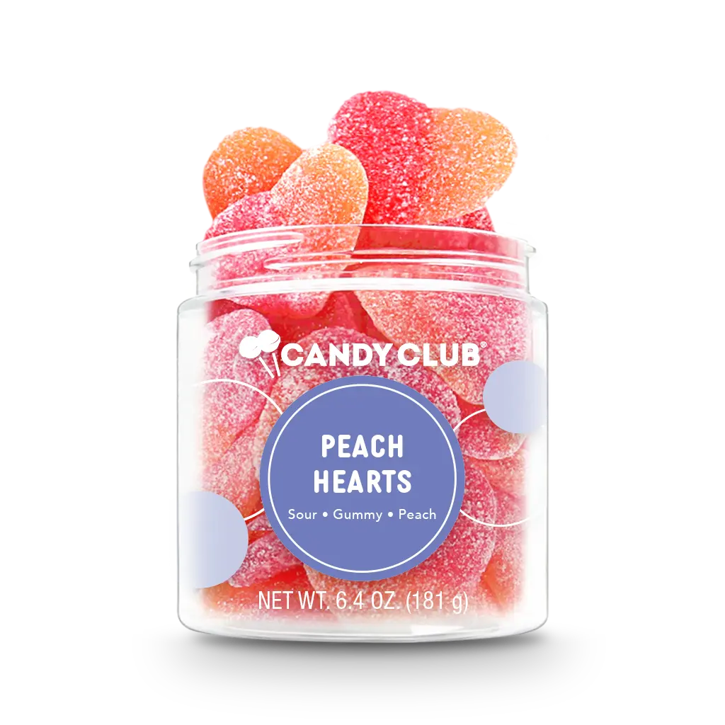 Peach Heart Gummies Candy Club