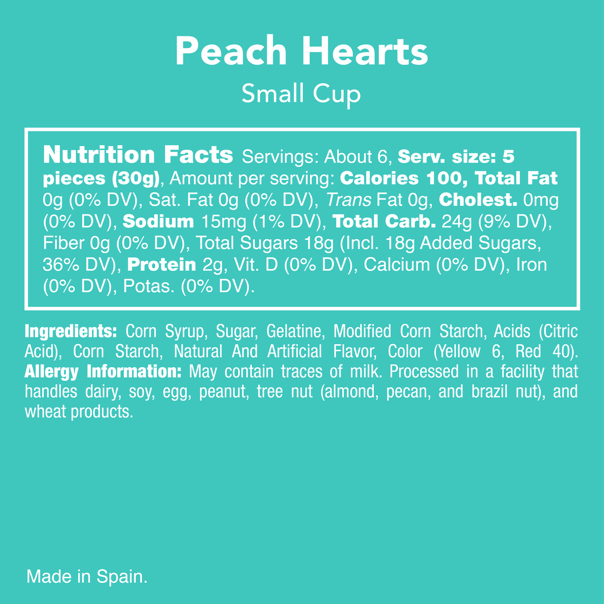 Peach Heart Gummies Candy Club