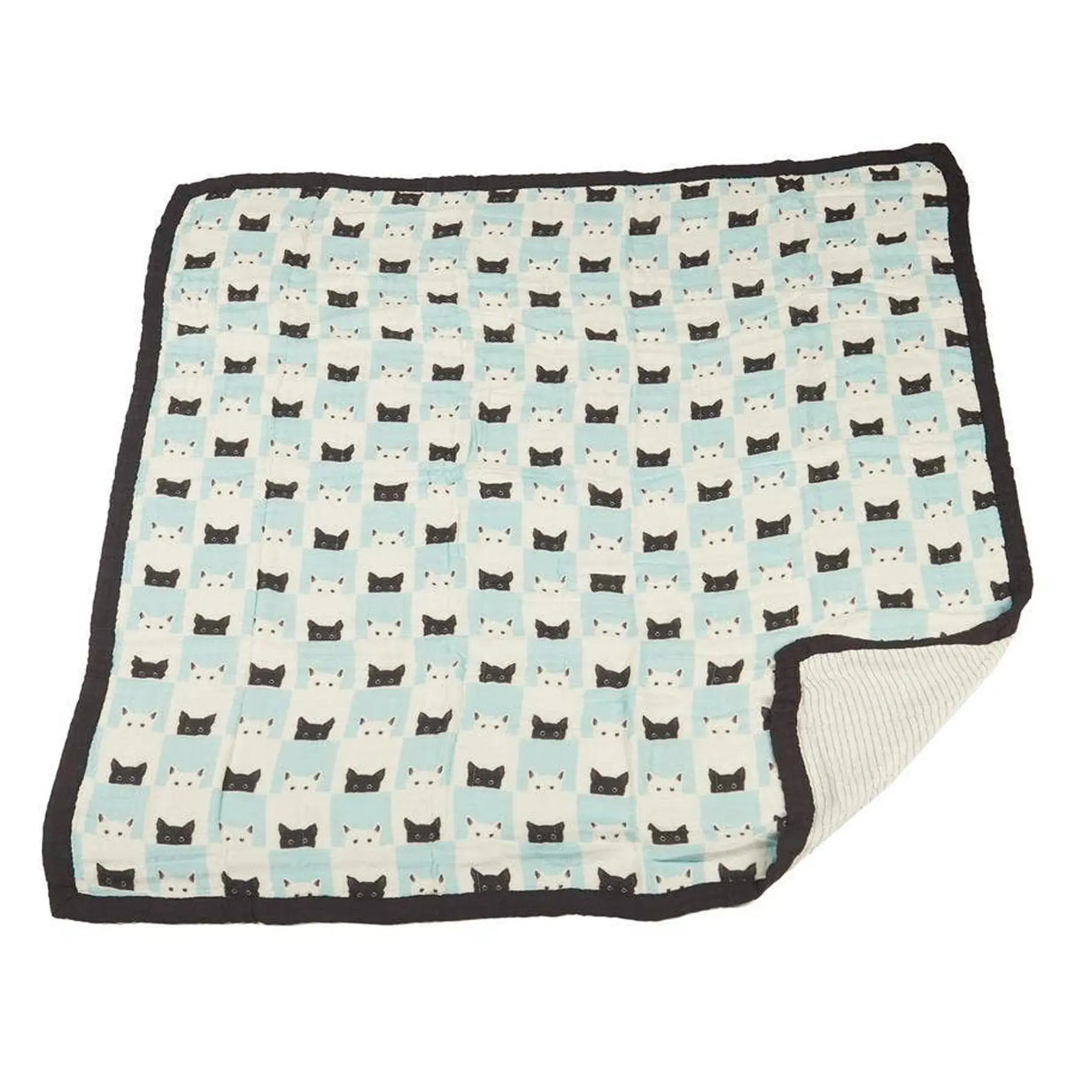 Peek-a-boo Cats and Pencil Stripe Blanket Newcastle Classics