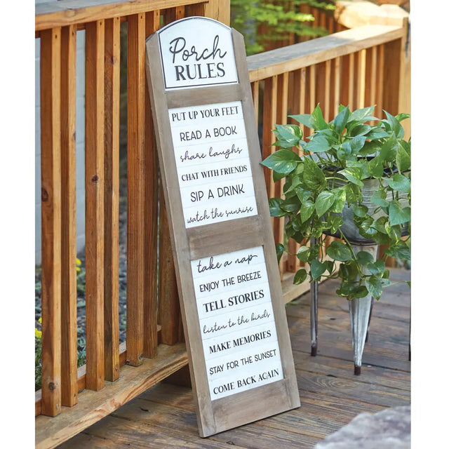 Porch Rules Hanging Sign Cozy Pines