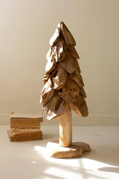 RUSTIC TEAK CHRISTMAS TREE - LARGE Kalalou
