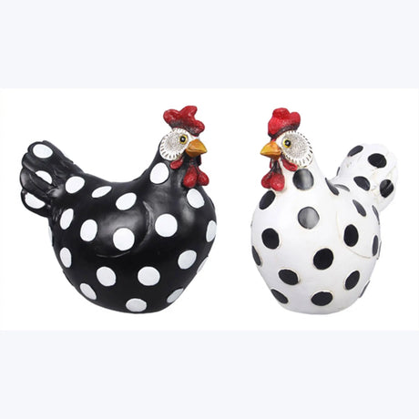 Resin Black and White Chicken 2 Ast.  (SKU#: 12827) Young's