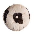 Round Cowhide Throw Pillow Cozy Pines