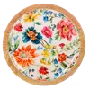 Round Floral Pattern Tidbit Tray Cozy Pines