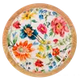 Round Floral Pattern Tidbit Tray Cozy Pines