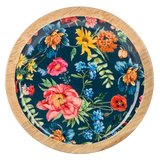 Round Floral Pattern Tidbit Tray Cozy Pines