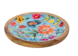 Round Floral Pattern Tidbit Tray Cozy Pines