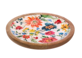 Round Floral Pattern Tidbit Tray Cozy Pines