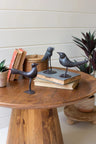 SET OF THREE BLACK ANTIQUE IRON BIRDS Kalalou