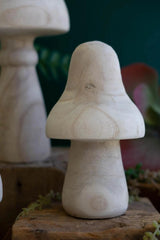 SET OF THREE NATURAL WOODEN MUSHROOMS Kalalou