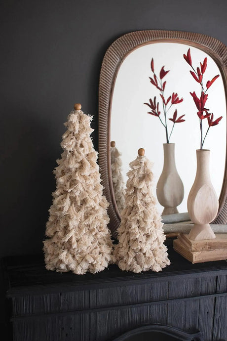 SET OF TWO COTTON TASSEL CHRISTMAS TREE Kalalou
