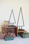 SET OF TWO IRON CHRISTMAS TREE TOPIARIES Kalalou