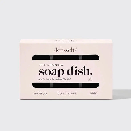 Self-Draining Soap Dish - Black Cozy Pines