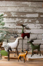 Set Of Five Recycled Metal Deer - One Each Design Kalalou