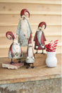 Set Of Four Galvanized And Painted Santas Kalalou