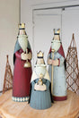 Set Of Three Painted Metal Kings Kalalou