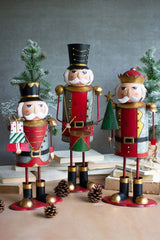 Set Of Three Painted Metal Nutcrackers - One Each Design Kalalou