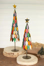 Set Of Two Recycled Metal Christmas Trees Kalalou