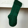 Solid Cable Knit Christmas Stocking Embroidery Blank Holiday Blanks