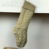 Solid Cable Knit Christmas Stocking Embroidery Blank Holiday Blanks