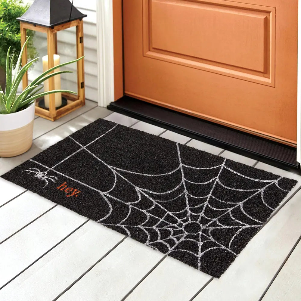 Spiderweb Welcome Doormat Cozy Pines