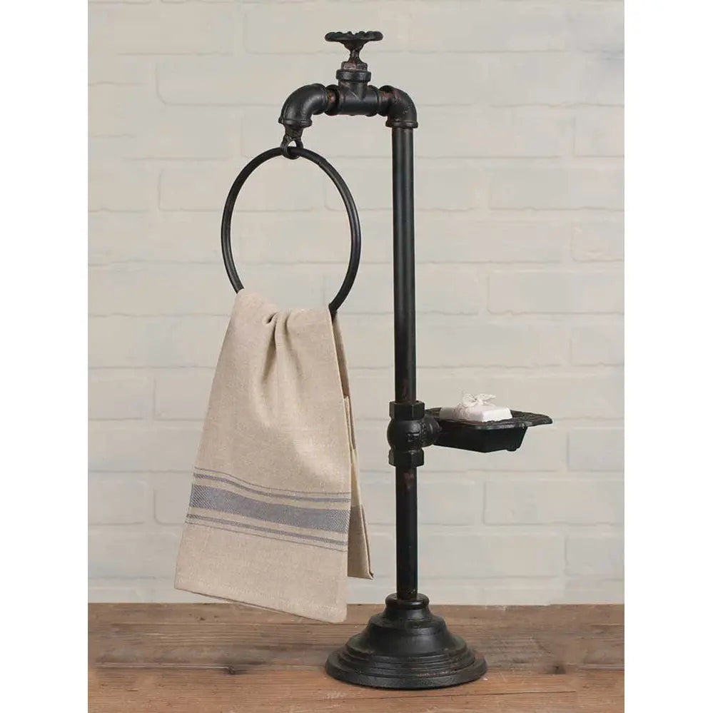 Spigot Soap and Towel Holder Cozy Pines