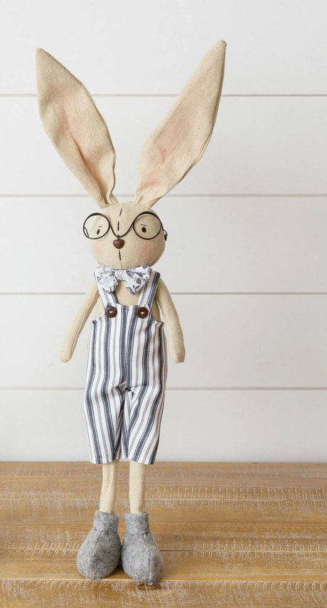 Standing Bunny - Striped Overalls (PC) Audrey's