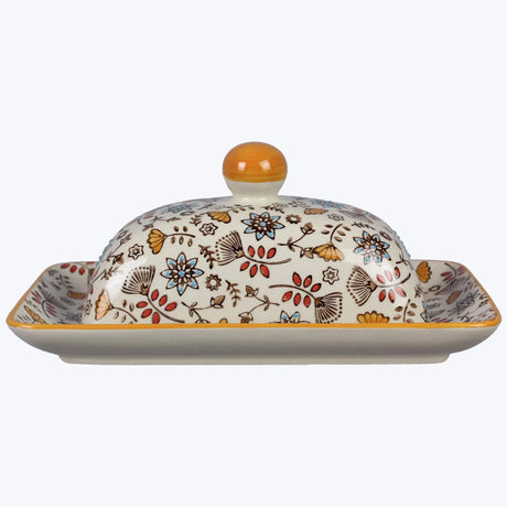 Stoneware Hand Stamped Butter Dish  (SKU#: 11222) Young's