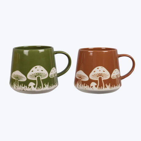 Stoneware Mushroom Designs 20oz Mug, 2 Ast.  (SKU#: 23302) Young's