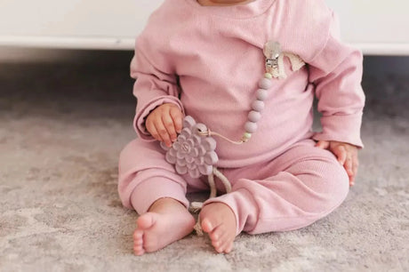 Succulent Teether and Clip Set Golden Baby