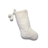 The Creamy Dreamy Plush Stocking with Plush Pom Poms Gigi Seasons