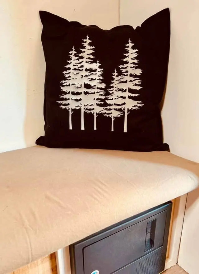 Tree Pillow Rustic Girls