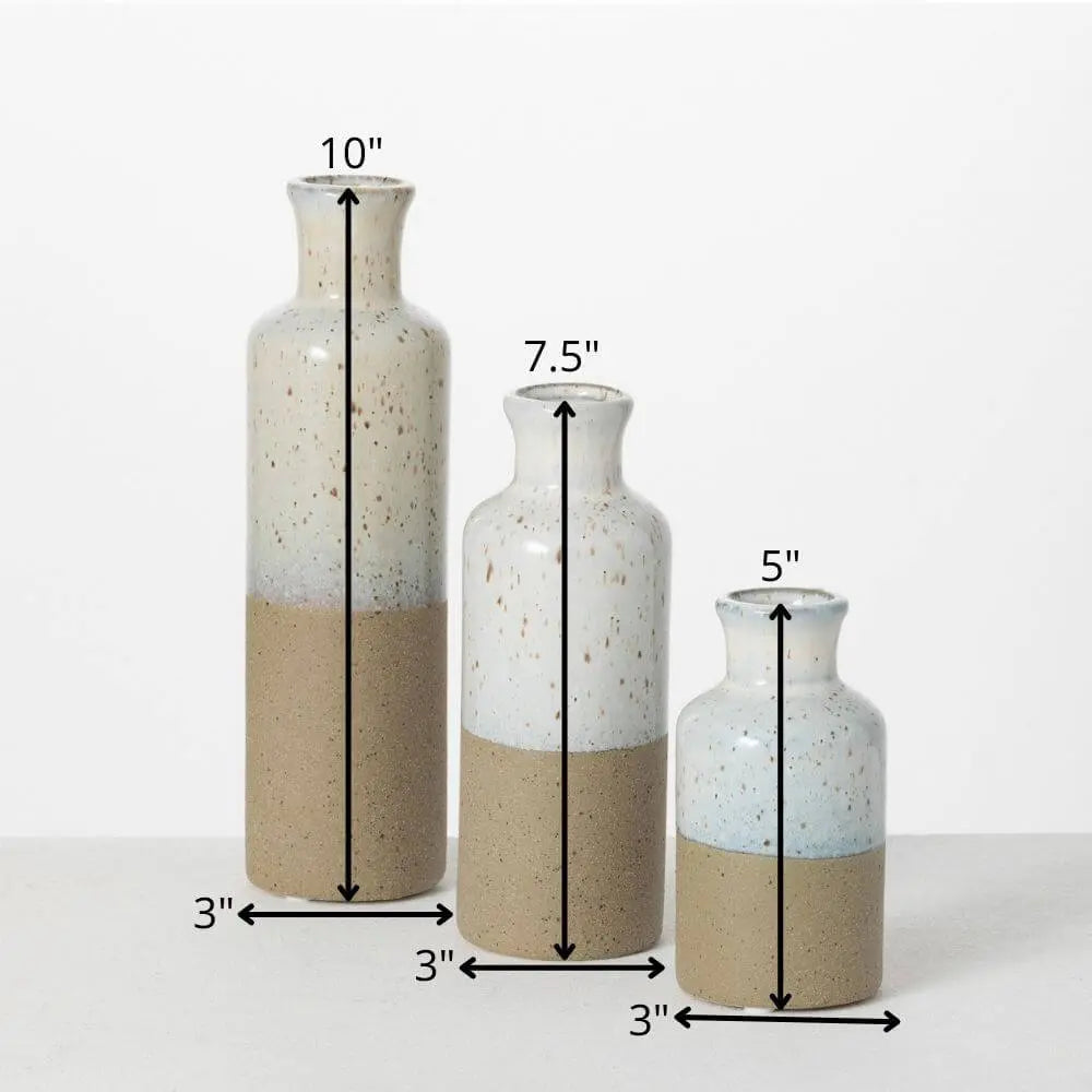 Two-Toned Bottle Vase Cozy Pines