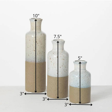 Two-Toned Bottle Vase Cozy Pines