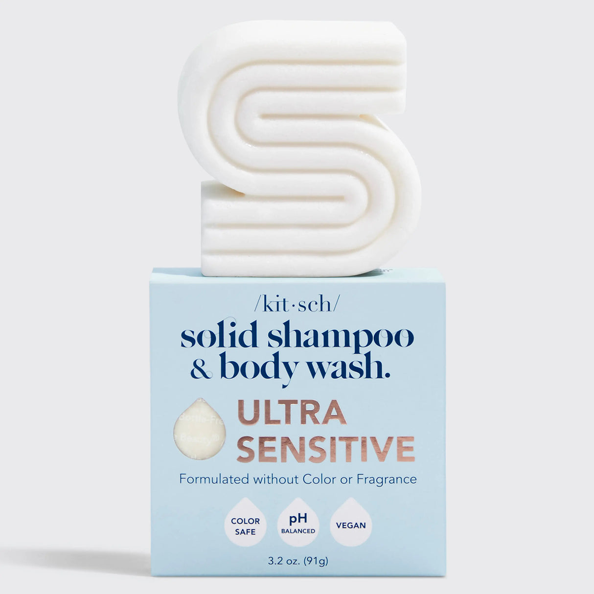 Ultra Sensitive Shampoo & Body Wash Bar Fragrance-Free KITSCH