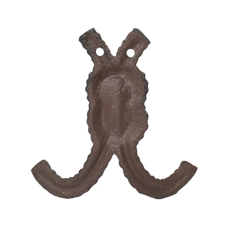 Vintage Cast Iron Rope Wall Hooks- Decorative Wall Hanging Hooks for Coat Towel Keys- Antique Brass Finish- Set of 3 Paris Loft Inc