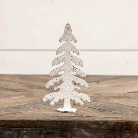 White Metal Pine Tree Cozy Pines