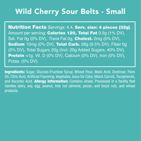 Wild Cherry Sour Belts Candy Club